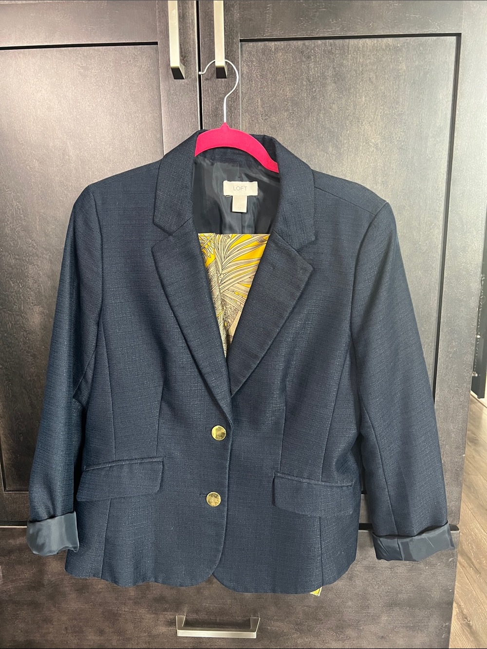 LOFT Navy Blazer with gold Buttons